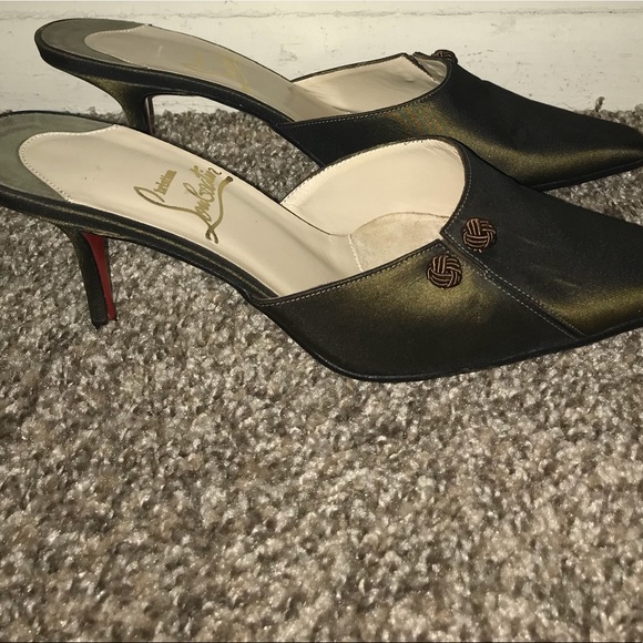 Christian Louboutin Green Mules Size 37 - Picture 7 of 8